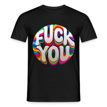 Kunterbunte Provokation - Männer T-Shirt - Schwarz - Vorne - AI Model Male 178 light (178cm)