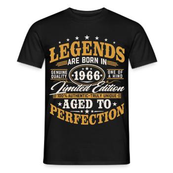 1966 Vintage Vintage Birthday Gift Retro - Men's T-Shirt - black - Front - AI Model Male 178 light (178cm)