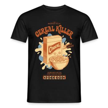 Breakfast Funny Brunch Coffee Food Bacon Pancake - Men's T-Shirt - black - Front - AI Model Male 178 light (178cm)