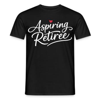 Aspiring Retiree - Men's T-Shirt - black - Front - AI Model Male 178 light (178cm)