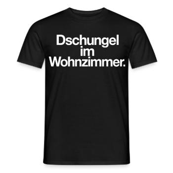 Dschungel im Wohnzimmer Spruch Pflanzen Motiv - Männer T-Shirt - Schwarz - Vorne - AI Model Male 178 light (178cm)