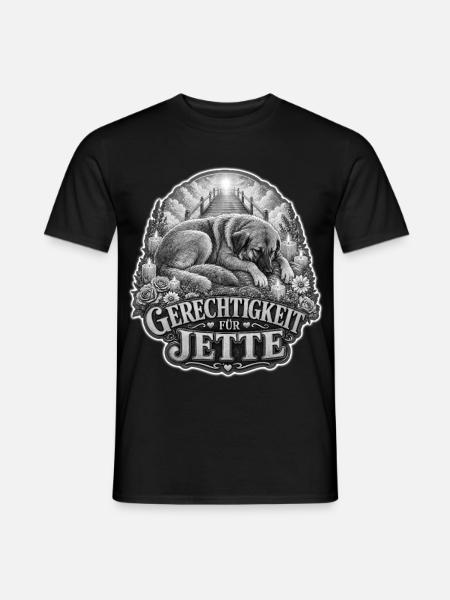 Gerechtigkeit für Jette Hundemotiv - Männer T-Shirt - Schwarz