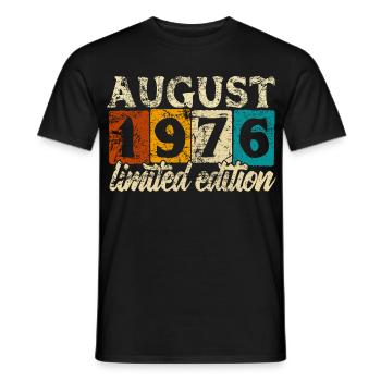 Limited Edition August 1976 Geburtstag Geschenk - Männer T-Shirt - Schwarz - Vorne - AI Model Male 178 light (178cm)