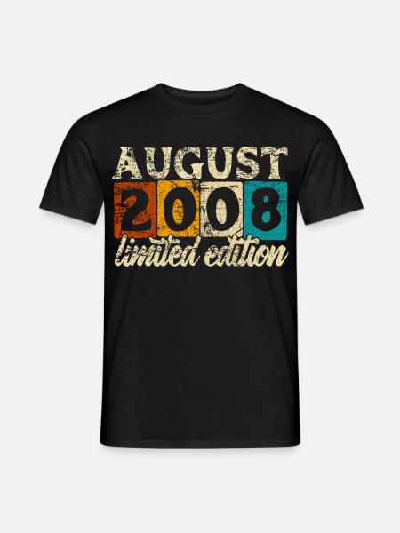 Limited Edition August 2008 Birthday Gift - Men's T-Shirt - black
