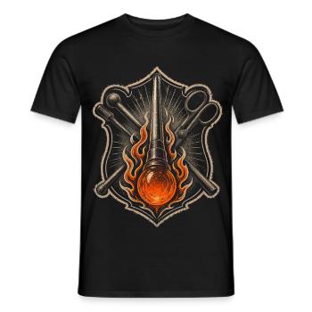 Glassblower - Men's T-Shirt - black - Front - AI Model Male 178 light (178cm)