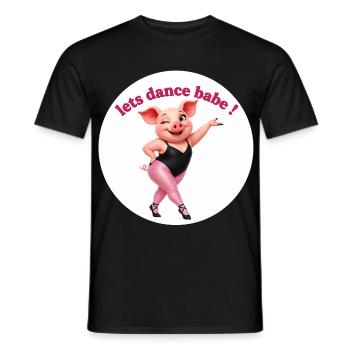 Dansons Babe Cochon Danse Figure - T-shirt homme - noir - Devant - AI Model Male 178 light (178cm)