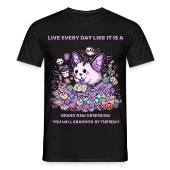 Toute nouvelle obsession abandonnée par mardi - T-shirt homme - noir - Devant - AI Model Male 178 light (178cm)