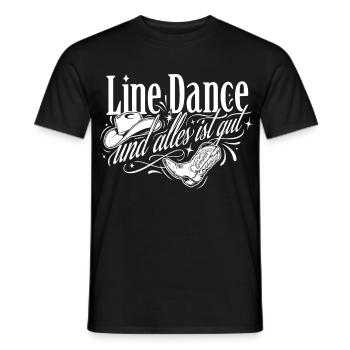 Amour de la danse en ligne - T-shirt homme - noir - Devant - AI Model Male 178 light (178cm)