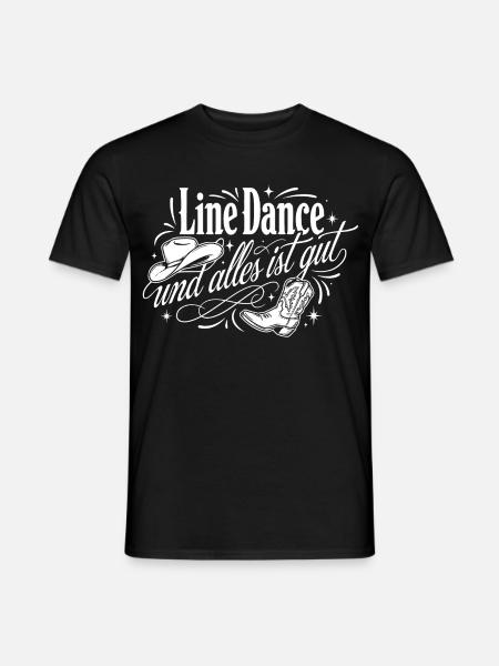 Country Line Dance - Männer T-Shirt - Schwarz