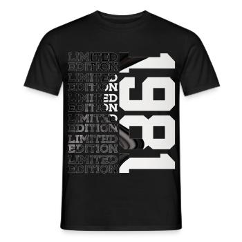45 JAHRE ALT LIMITED EDITION 1981 45. GEBURTSTAG - Männer T-Shirt - Schwarz - Vorne - AI Model Male 178 light (178cm)