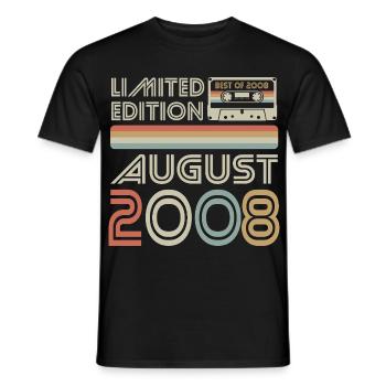Cassette | Best of August 2008 | Limited Edition - Men's T-Shirt - black - Front - AI Model Male 178 light (178cm)