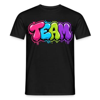 Team - Männer T-Shirt - Schwarz - Vorne - AI Model Male 178 light (178cm)