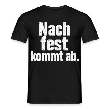 Schrauber Spruch Nach fest kommt ab Handwerker - Männer T-Shirt - Schwarz - Vorne - AI Model Male 178 light (178cm)