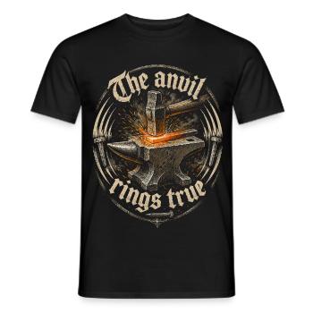 Schmied Kunstschmied Hufschmied Anvil Rings True - Männer T-Shirt - Schwarz - Vorne - AI Model Male 178 light (178cm)