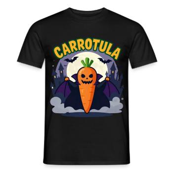 Carrotula Karotte Vampir Halloween Kostüm Witz - Männer T-Shirt - Schwarz - Vorne - AI Model Male 178 light (178cm)