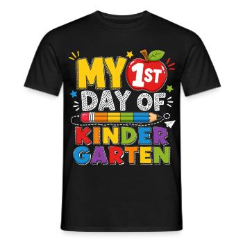Premier Jour De Maternelle Rentrée Scolaire - T-shirt homme - noir - Devant - AI Model Male 178 light (178cm)