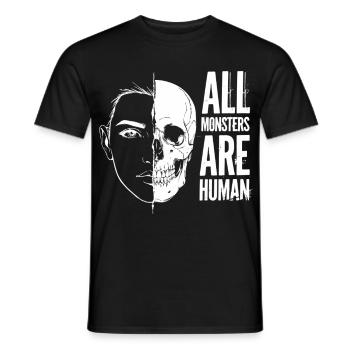 Tous les monstres sont humains - T-shirt homme - noir - Devant - AI Model Male 178 light (178cm)