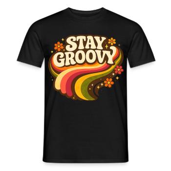 Reste Groovy Rainbow - T-shirt homme - noir - Devant - AI Model Male 178 light (178cm)