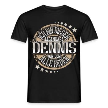 Dennis - Männer T-Shirt - Schwarz - Vorne - AI Model Male 178 light (178cm)