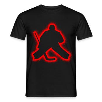 Eishockey Torwart Jungen Kinder Hockey - Männer T-Shirt - Schwarz - Vorne - AI Model Male 178 light (178cm)