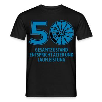 HU August 2026 - 50 Jahre - Geburtstag Geschenk - Männer T-Shirt - Schwarz - Vorne - AI Model Male 178 light (178cm)