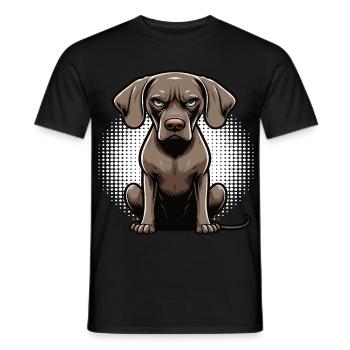 Weimaraner Weimaraner Owner Weimaraner Enthusiast - Men's T-Shirt - black - Front - AI Model Male 178 light (178cm)
