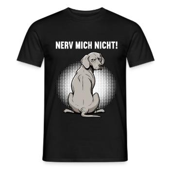Nerv Mich Nicht Weimaraner Weimaranerbesitzer  - Männer T-Shirt - Schwarz - Vorne - AI Model Male 178 light (178cm)