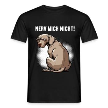 Nerv Mich Nicht Weimaraner Weimaranerbesitzer  - Männer T-Shirt - Schwarz - Vorne - AI Model Male 178 light (178cm)