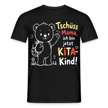 Kita Kind Abschied mit Mama - Männer T-Shirt - Schwarz - Vorne - AI Model Male 178 light (178cm)