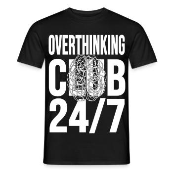 Club de la surpensée 24h/24 et 7j/7 du chaos mental - T-shirt homme - noir - Devant - AI Model Male 178 light (178cm)