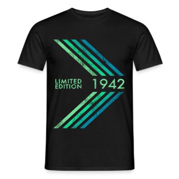 1942 Limited Edition Birthday Men's Women's Sport - Men's T-Shirt - black - Front - AI Model Male 178 light (178cm)