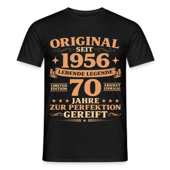 Original Baujahr 1956 geboren 70. Geburtstag - Männer T-Shirt - Schwarz - Vorne - AI Model Male 178 light (178cm)