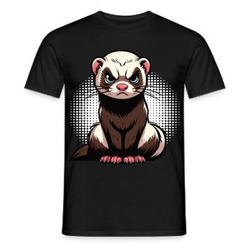 ferret ferret holder ferret owner - Men's T-Shirt - black - Front - AI Model Male 178 light (178cm)