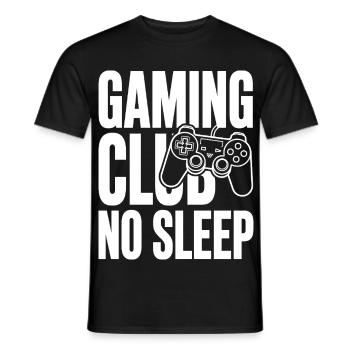 Gaming Club No Sleep Controller - Men's T-Shirt - black - Front - AI Model Male 178 light (178cm)