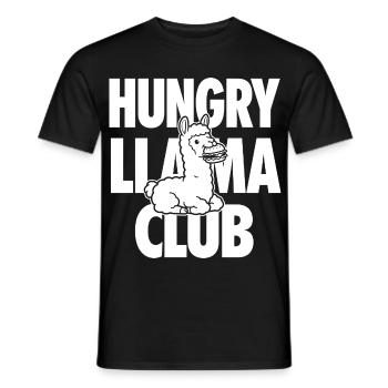 Hungry Llama Club mit Burger - Männer T-Shirt - Schwarz - Vorne - AI Model Male 178 light (178cm)