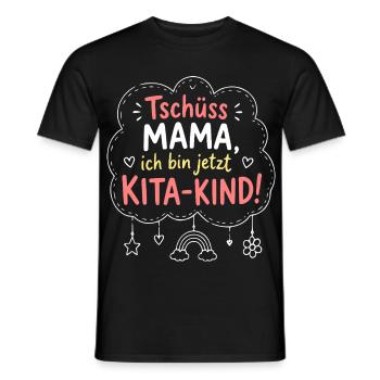 Kita-Kind Abschied von Mama - Männer T-Shirt - Schwarz - Vorne - AI Model Male 178 light (178cm)