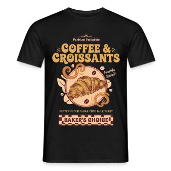 Frühstück Kaffee Brunch Speck Pfannkuchen Essen Lustig - Männer T-Shirt - Schwarz - Vorne - AI Model Male 178 light (178cm)