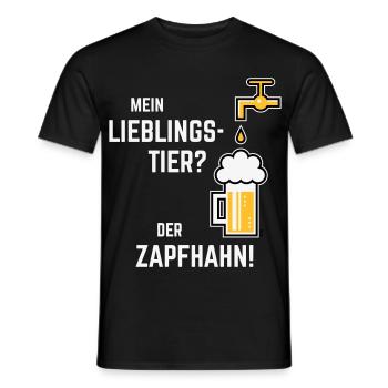 Mein Lieblingstier? Der Zapfhahn! (Bier / 3C) - Männer T-Shirt - Schwarz - Vorne - AI Model Male 178 light (178cm)