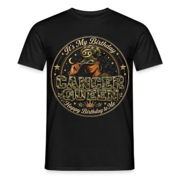 Cancer Queen Birthday Camouflage Queen Astro - Men's T-Shirt - black - Front - AI Model Male 178 light (178cm)