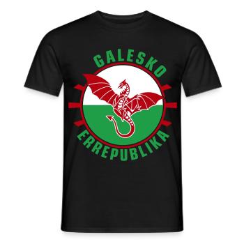 Galesko Errepublika - Welsh Republic - Men's T-Shirt - black - Front - AI Model Male 178 light (178cm)