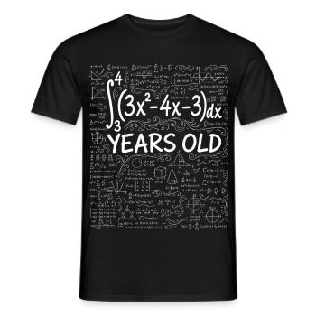20th Birthday Calculus Math Geek Funny - Men's T-Shirt - black - Front - AI Model Male 178 light (178cm)