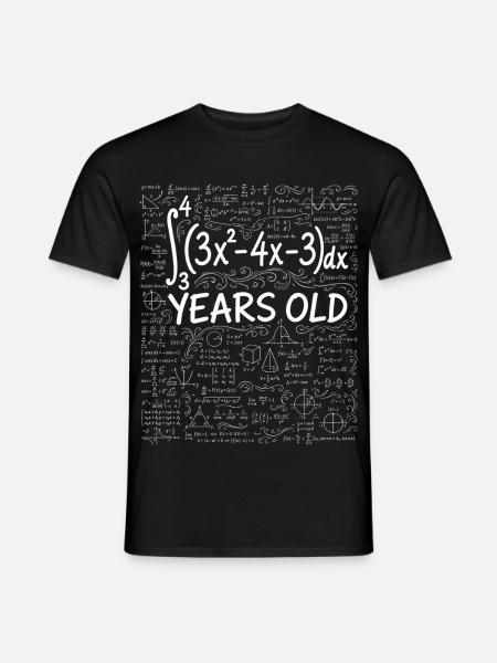 20th Birthday Calculus Math Geek Funny - Men's T-Shirt - black