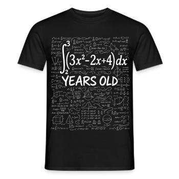18th Birthday Calculus Math Geek Funny - Men's T-Shirt - black - Front - AI Model Male 178 light (178cm)