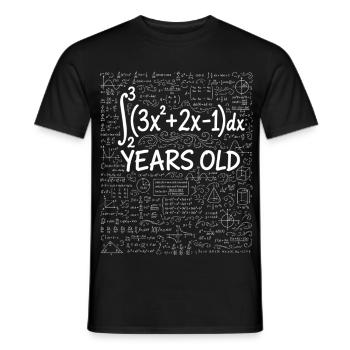 23rd Birthday Calculus Math Geek Funny - Men's T-Shirt - black - Front - AI Model Male 178 light (178cm)