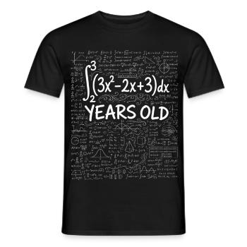 17th Birthday Calculus Math Geek Funny - Men's T-Shirt - black - Front - AI Model Male 178 light (178cm)