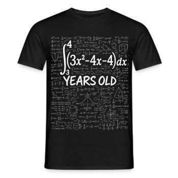 19e Anniversaire Calcul Intégral Math Geek Drôle - T-shirt homme - noir - Devant - AI Model Male 178 light (178cm)