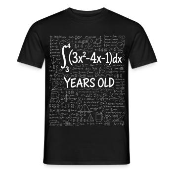 22nd Birthday Calculus Math Geek Funny - Men's T-Shirt - black - Front - AI Model Male 178 light (178cm)