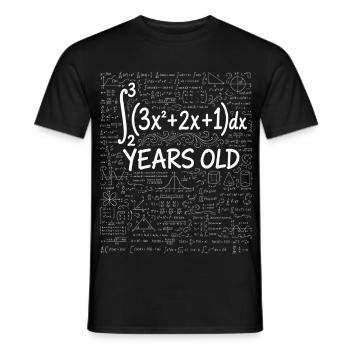 25e Anniversaire Calcul Intégral Math Geek Drôle - T-shirt homme - noir - Devant - AI Model Male 178 light (178cm)
