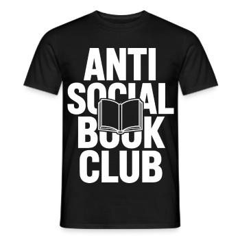 Anti Social Book Club - Männer T-Shirt - Schwarz - Vorne - AI Model Male 178 light (178cm)