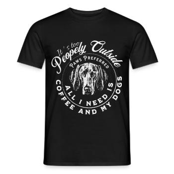 Paws Preferred Coffee Dog - T-shirt homme - noir - Devant - AI Model Male 178 light (178cm)